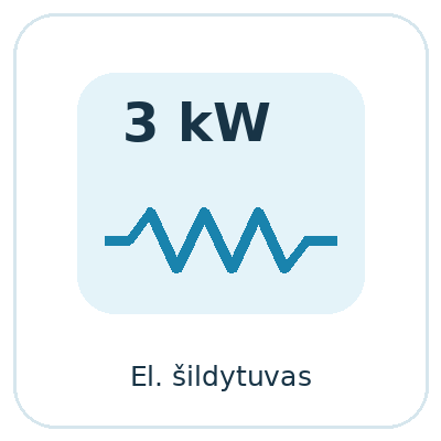 3 kW elektrinis šildytuvas